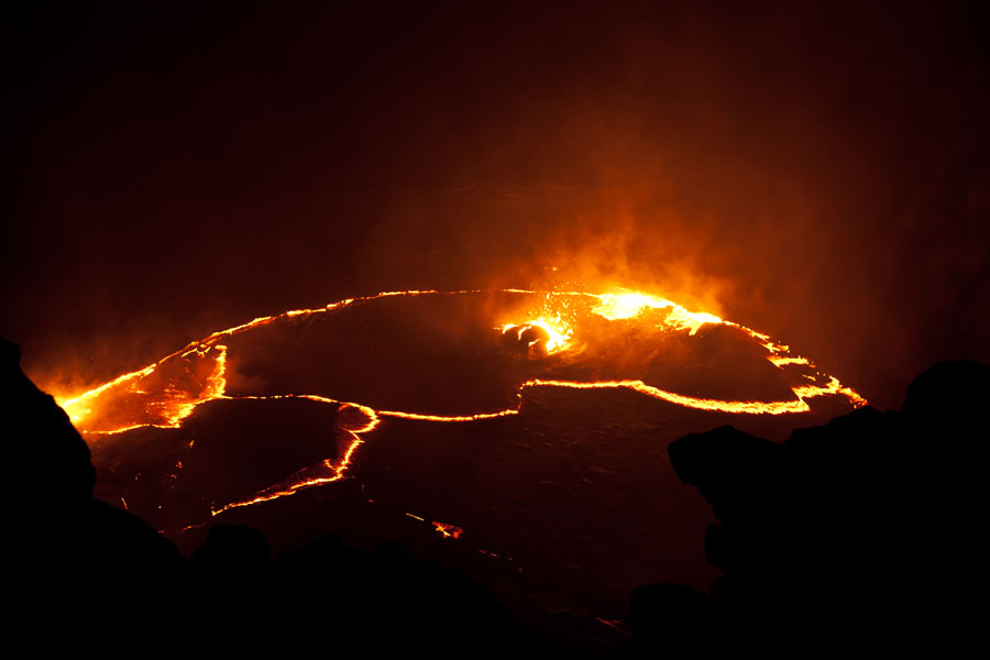  Erta Ale is a continuously active basaltic shield volcano in the Afar Region of northeastern Ethiopia